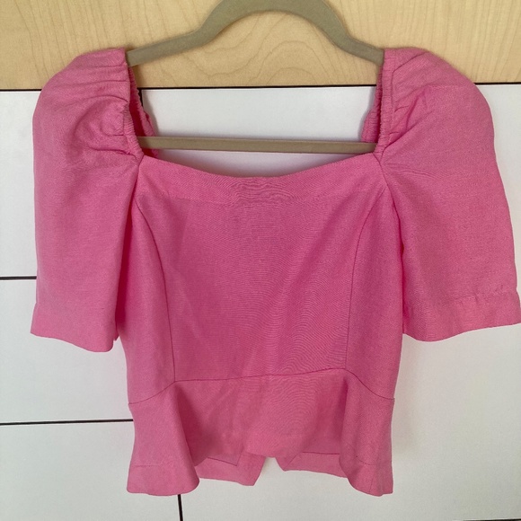 Wilfred Small Pink Linen Blouse - Picture 4 of 5